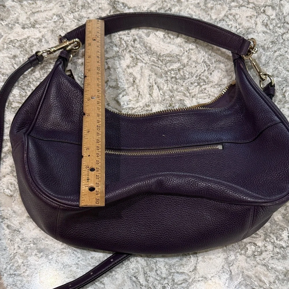 Coach Dark Purple Leather Hobo Bag - Picture 9 of 9